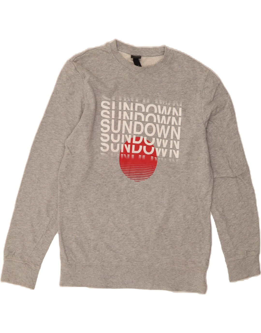 H&M Mens Graphic Sweatshirt Jumper Small Grey Cotton Vintage H&M and Second-Hand H&M from Messina Hembry 