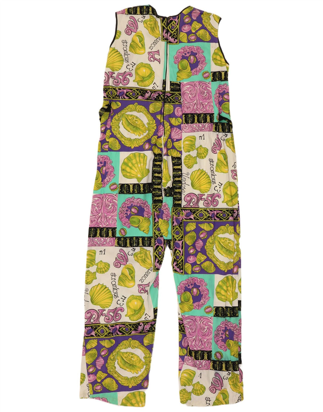 Vintage ženski grafički kombinezon UK 12 srednje raznobojni patchwork