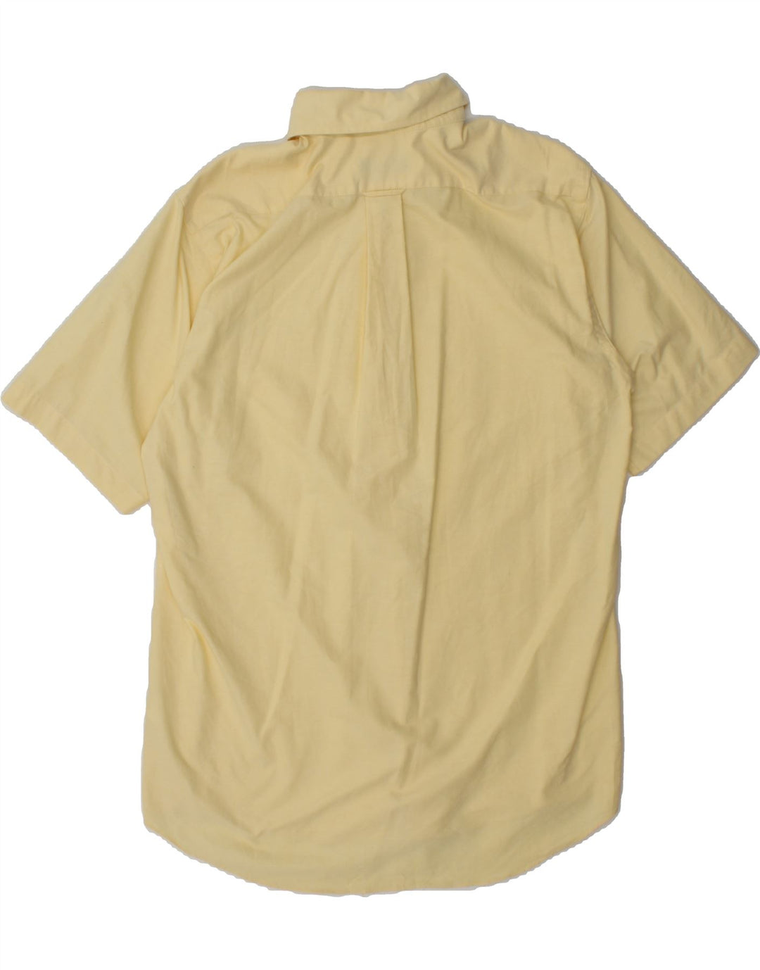 IZOD Mens Short Sleeve Shirt Size 15 1/2 Medium Yellow Cotton Vintage Izod and Second-Hand Izod from Messina Hembry 