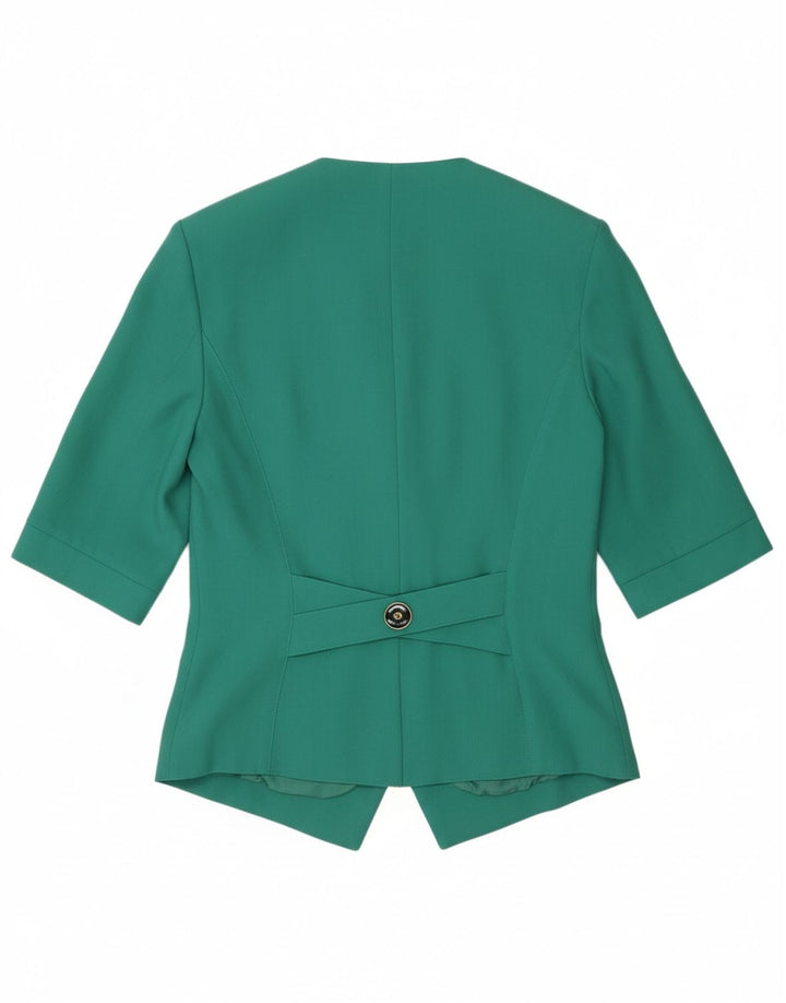 BASLER Womens Short Sleeve Blazer Jacket UK 10 Small Green Classic