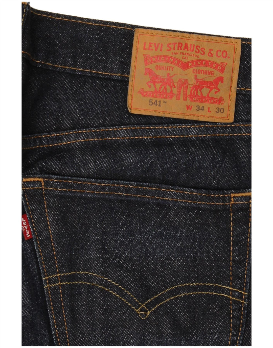 Levi's muške 541 ravne traperice W34 L30 tamnoplavi pamuk