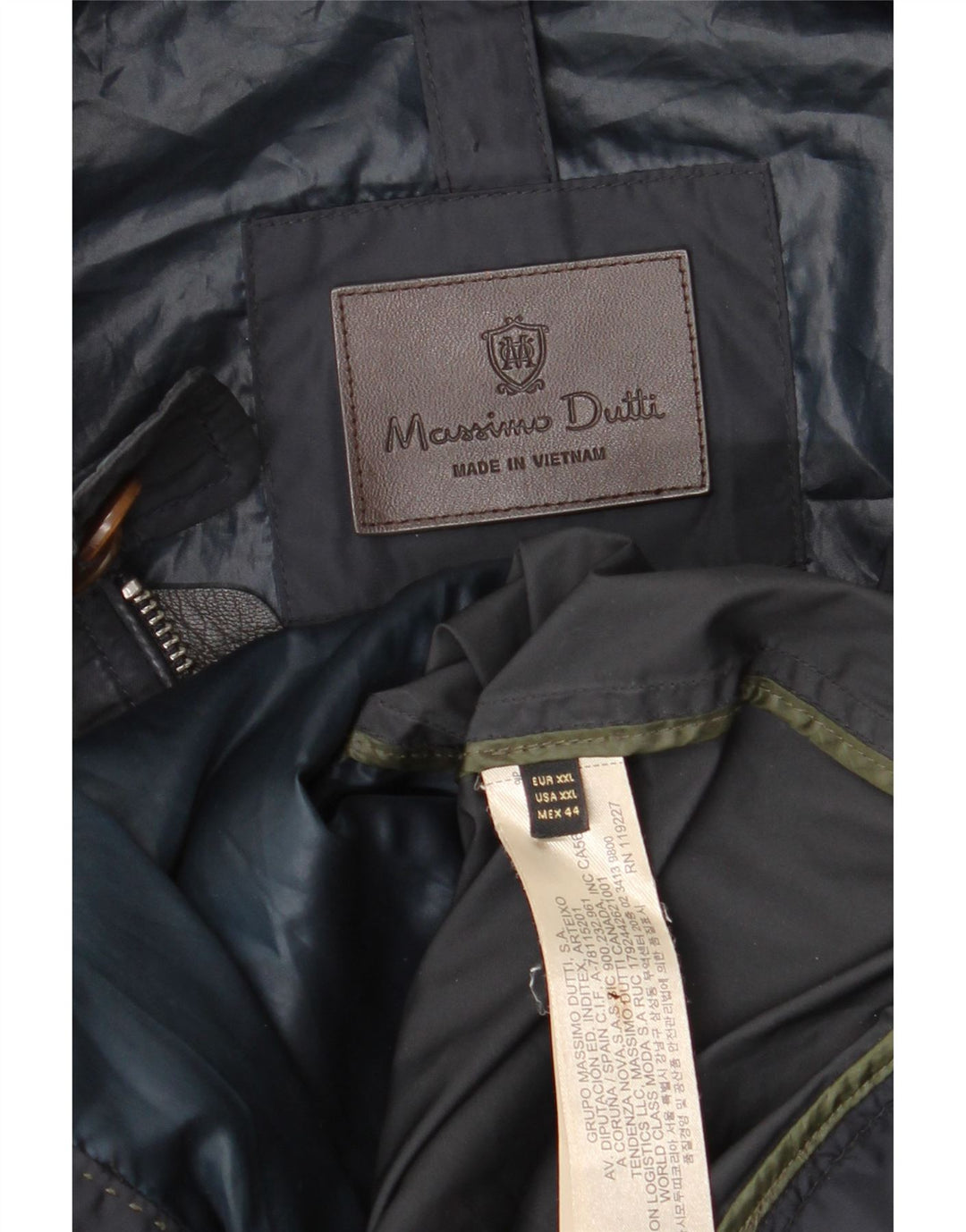 Muška bomber jakna Massimo Dutti UK 44 2XL tamnoplavi poliester
