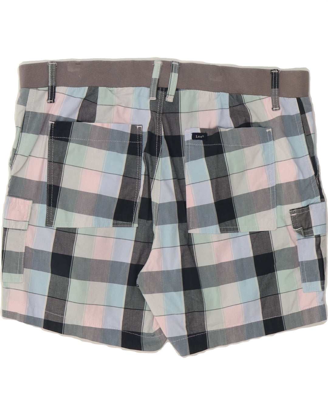LEE Womens Cargo Shorts US 16 2XL W38 Multicoloured Check Cotton Vintage Lee and Second-Hand Lee from Messina Hembry 