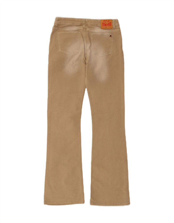 REPLAY Womens Bootcut Jeans W31 L34 Beige Vintage Replay and Second-Hand Replay from Messina Hembry 