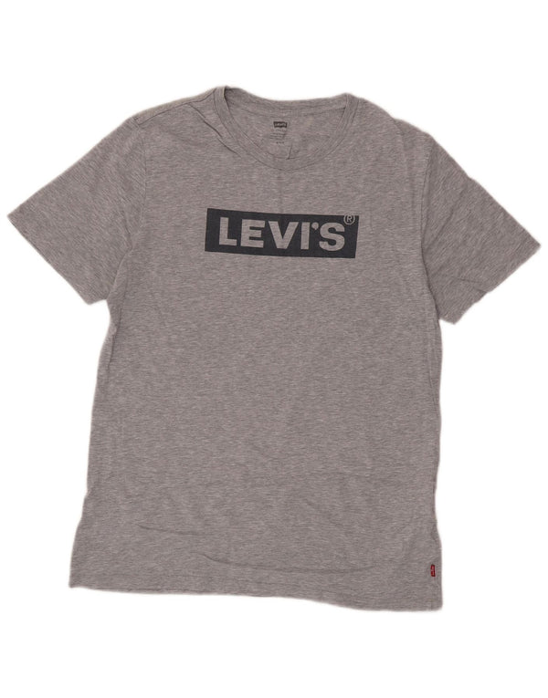 Levi's muška majica kratkih rukava s grafičkim motivima, srednje sivi pamuk