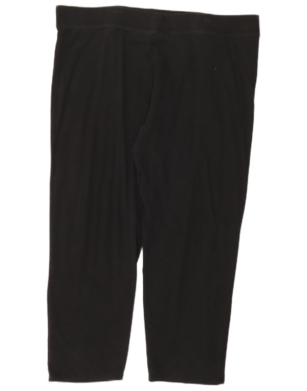 Zara Womens Leggings UK 24 4XL Black Cotton