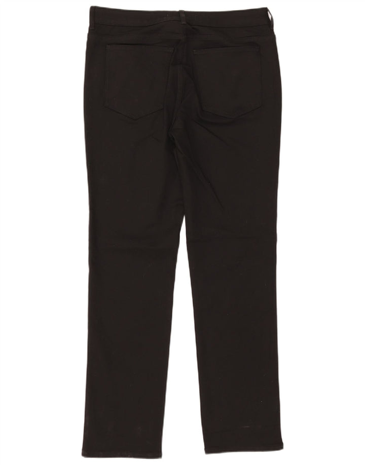 WHITE STUFF Ženske ravne ležerne hlače UK 12 Srednje W32 L30 Crne