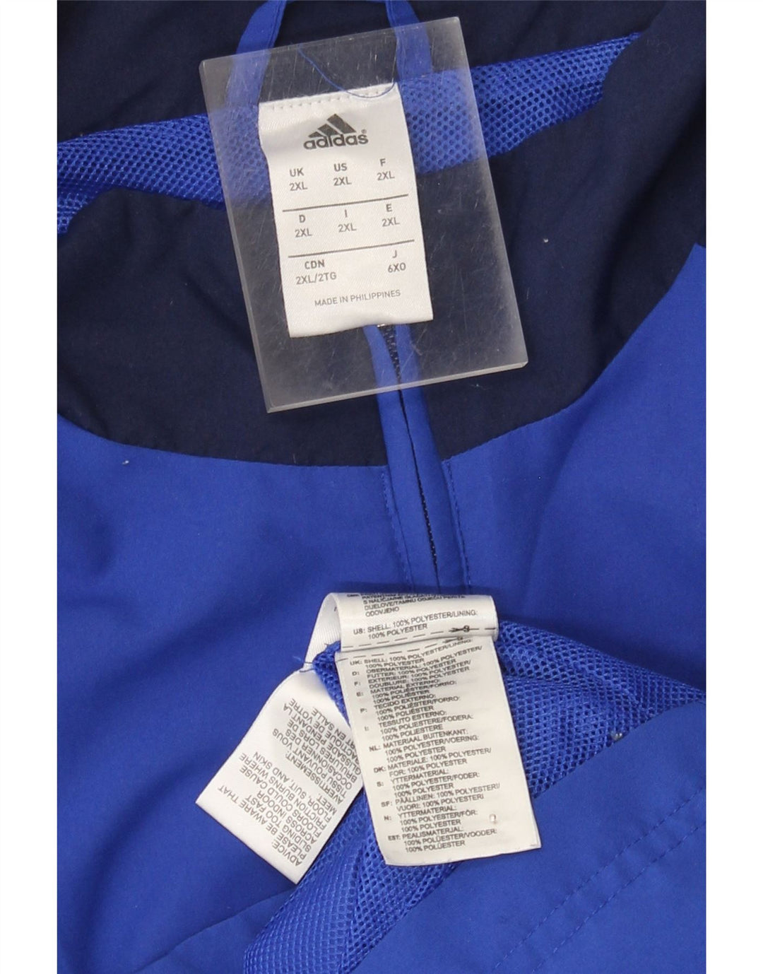 Adidas muška trenirka gornja jakna 2XL poliester plave boje