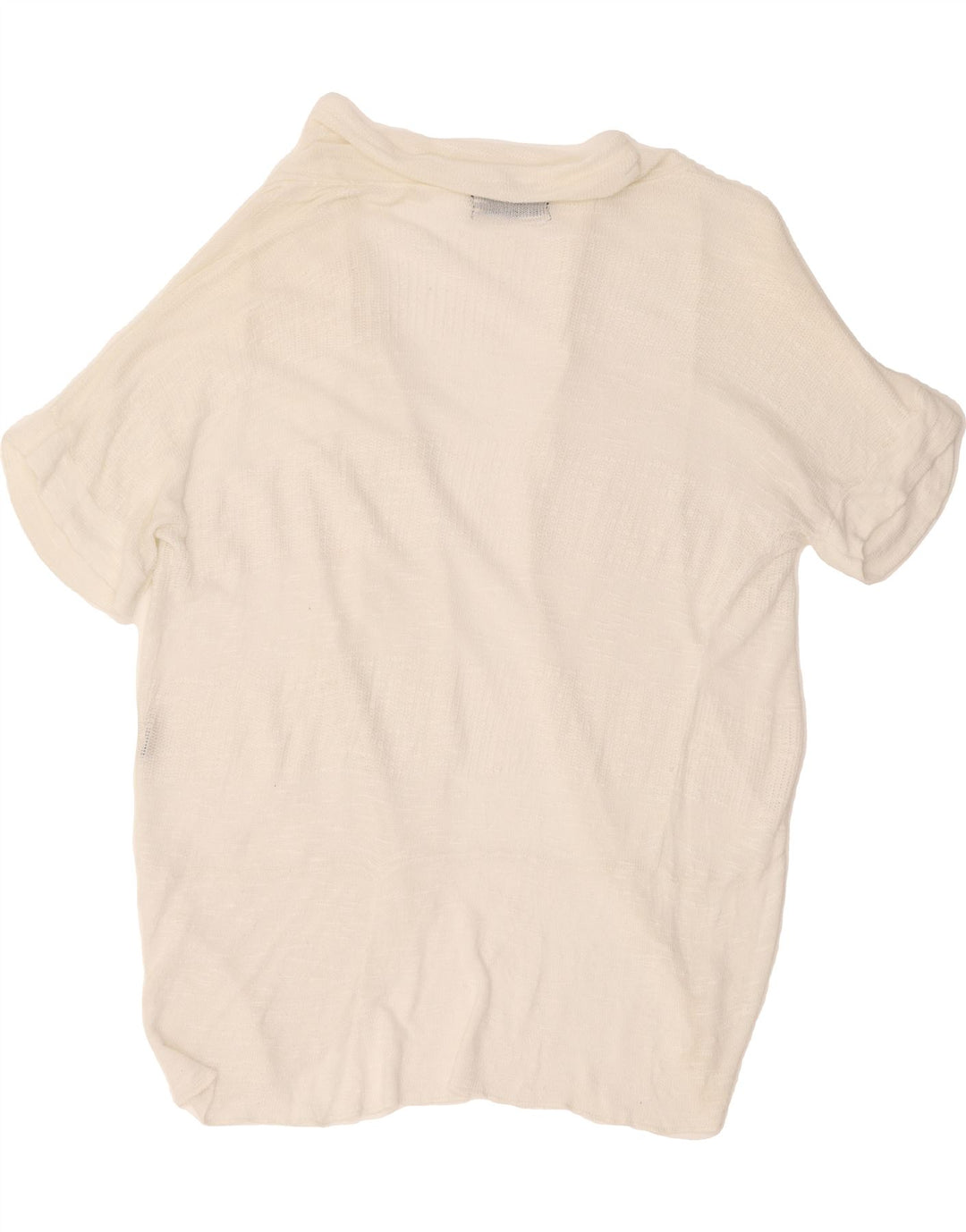 MOSSIMO Womens Short Sleeve Cardigan Top UK 10 Small White Vintage Mossimo and Second-Hand Mossimo from Messina Hembry 