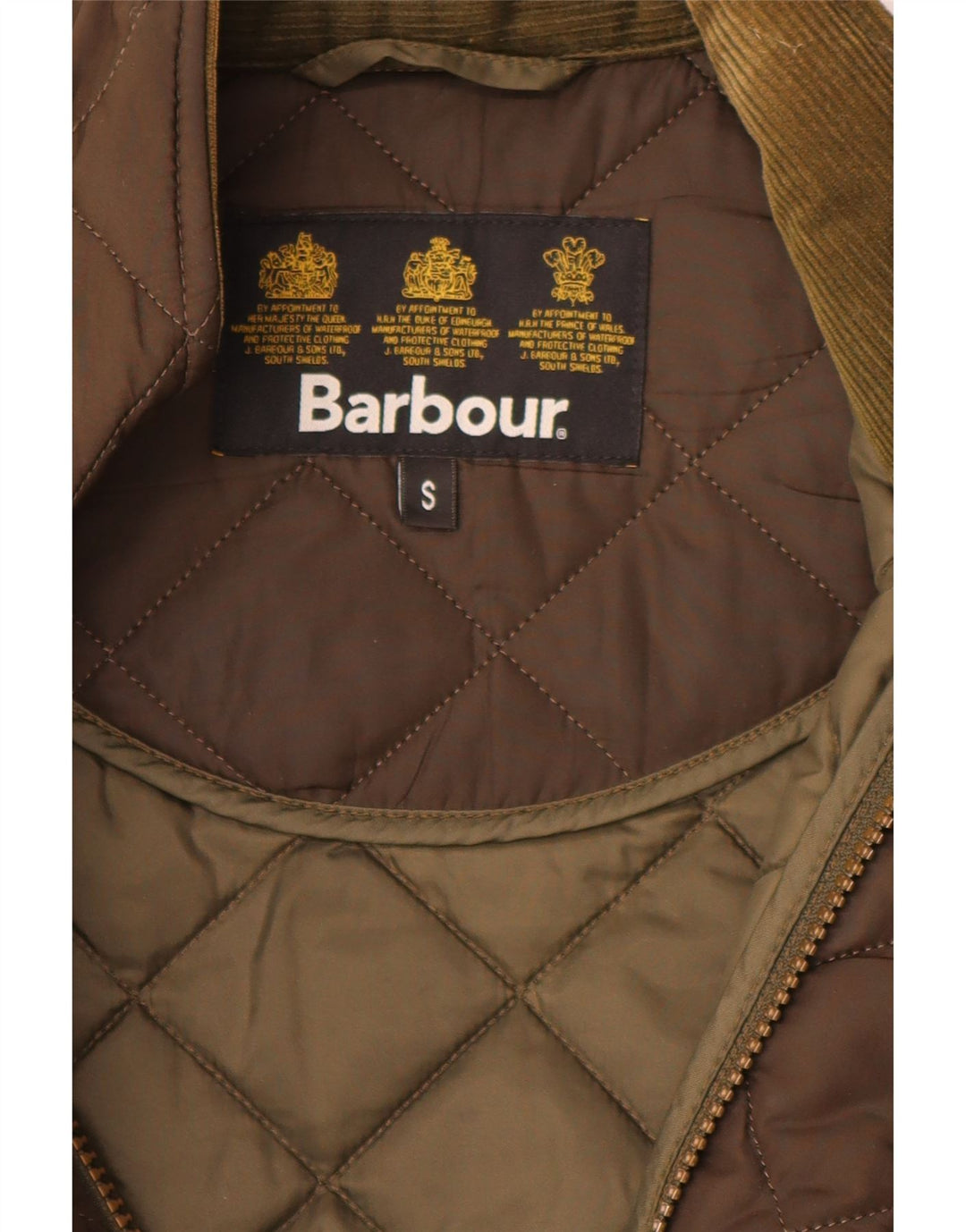 Barbour muška prošivena jakna UK 36 mali smeđi poliester