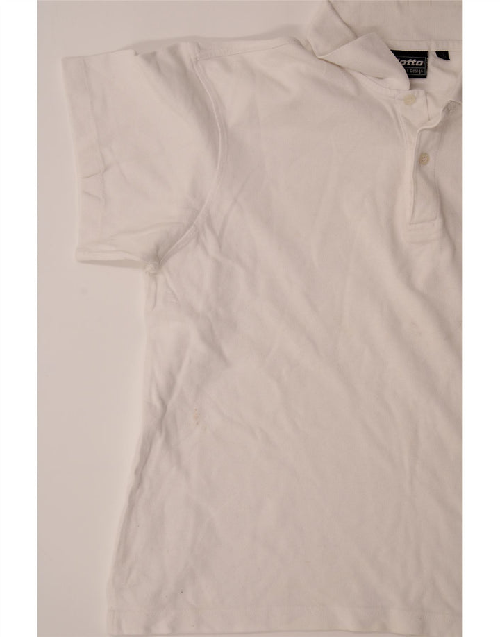 LOTTO Mens Polo Shirt XL White Vintage Lotto and Second-Hand Lotto from Messina Hembry 