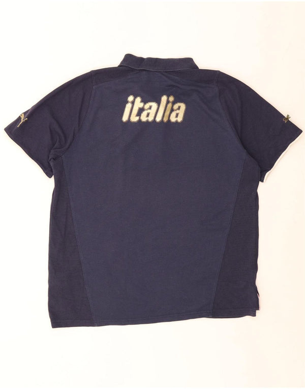 PUMA Mens Italia Graphic Polo majica XL tamnoplavi pamuk