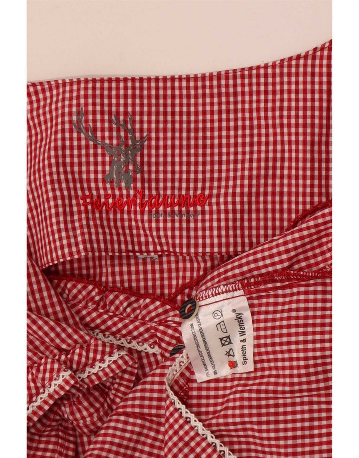 Spieth & Wensky Ženski gornji dio bluze s otvorenim ramenima UK 14 srednje crvene boje gingham