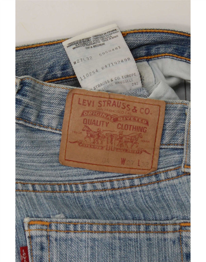Levi's ženske 595 ravne traperice W27 L32 plavi pamuk