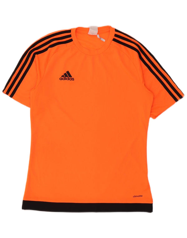 Adidas muška Climalite majica kratkih rukava, mala narančasta poliesterska boja