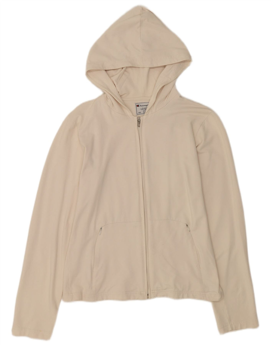 Champion ženski pulover s kapuljačom s patentnim zatvaračem UK 14 Veliki bijeli poliamid