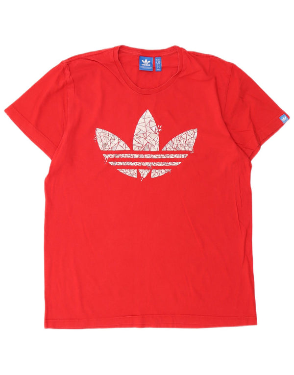 Adidas muška majica kratkih rukava srednje veličine, crveni pamuk