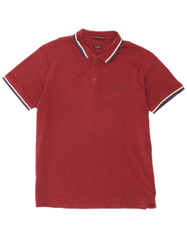 Pierre Cardin muška polo majica standardnog kroja 3XL bordo prugasti pamuk