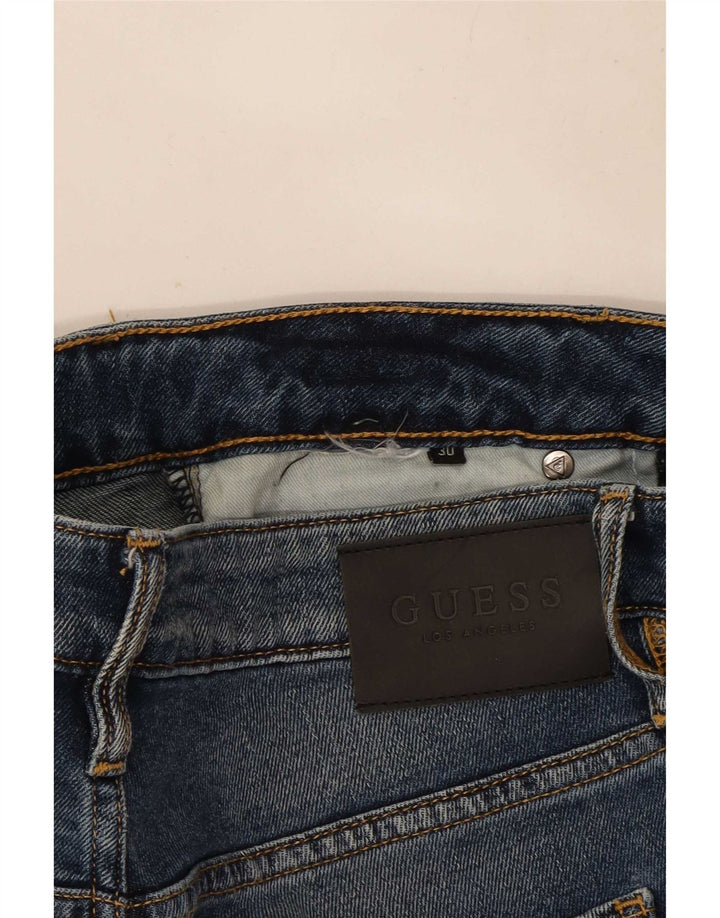 Guess Ženske uske traperice u stilu Distressed W30 L29 Plave