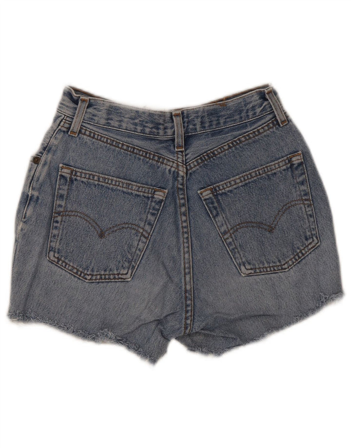 Levi's ženske kratke traper hlače s oštećenim izgledom W28, srednje plavi pamuk