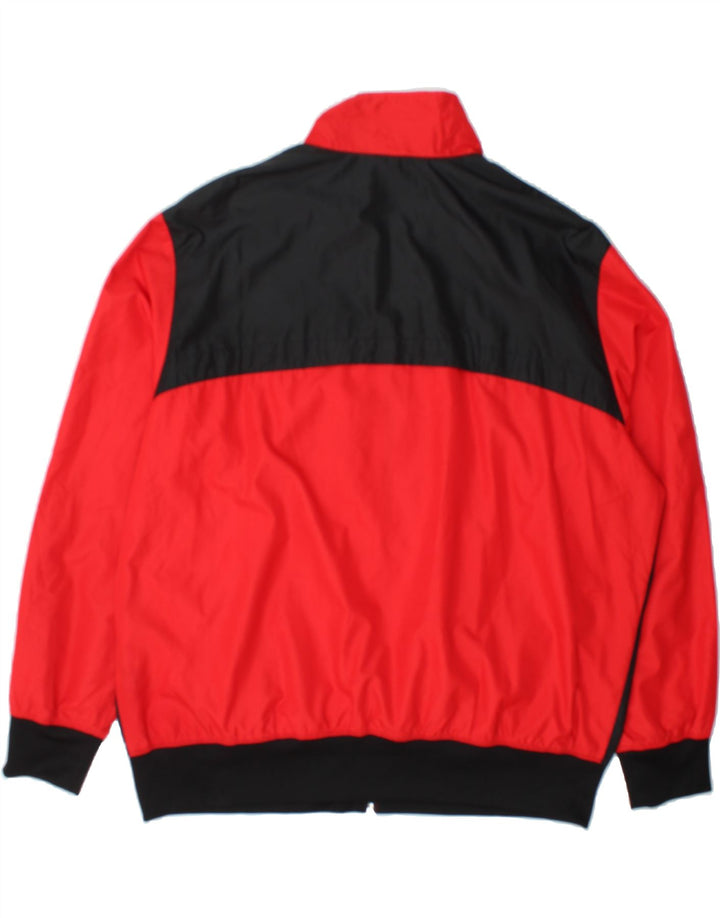 NIKE Mens Graphic Tracksuit Top Jacket 2XL Red Colourblock Polyester Vintage Nike and Second-Hand Nike from Messina Hembry 