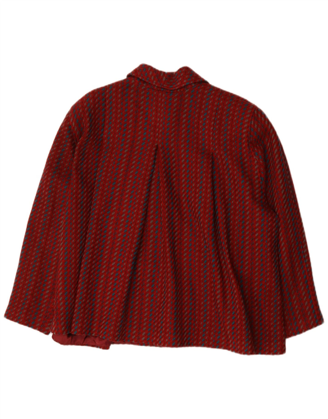 Vintage ženska prevelika bomber jakna IT 46 Vunene velike crvene pruge