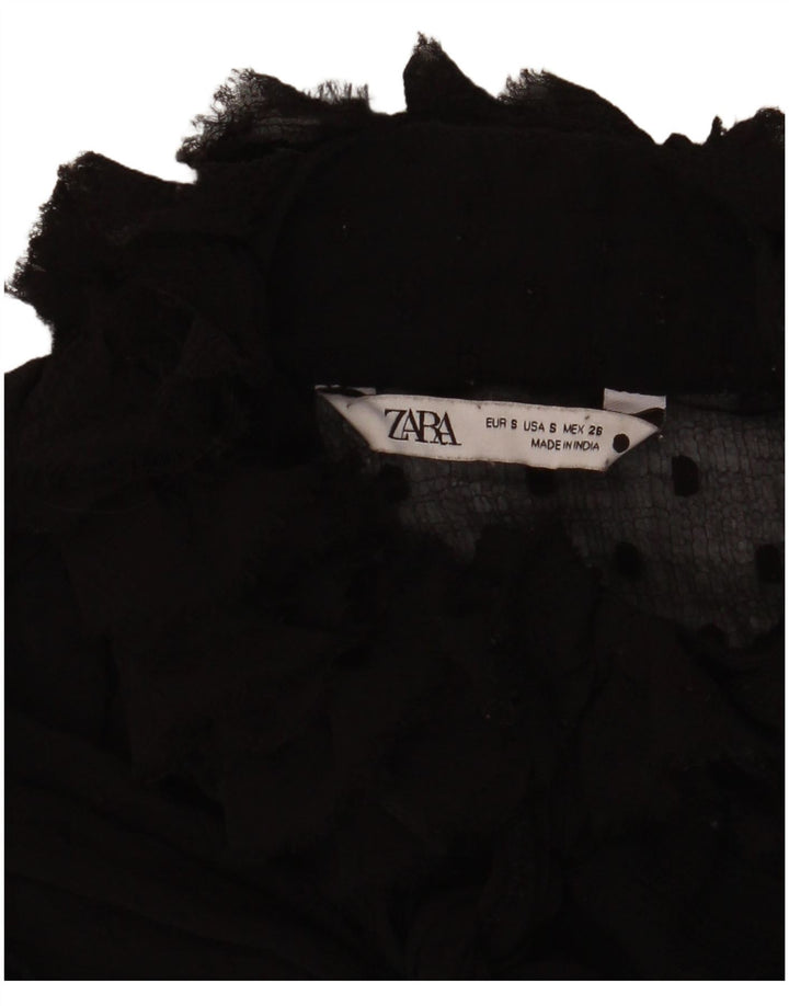 Zara ženska prevelika bluza UK 10 Small Black Spotted
