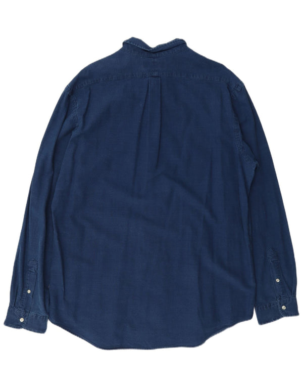 Ralph Lauren muška indigo prilagođena košulja 2XL tamnoplavi pamuk