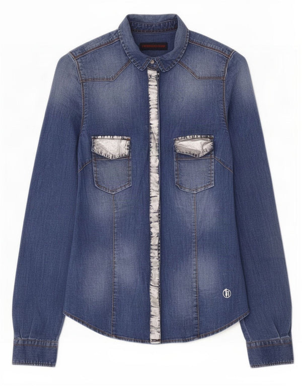 Trussardi Jeans ženska traper košulja IT 40 Small Blue