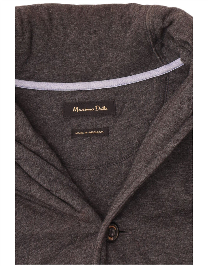 Massimo Dutti muški kardigan pulover mali sivi Argyle/Diamond