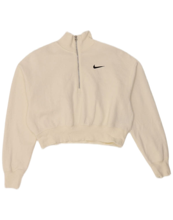 Nike Ženska velika majica s kratkim izrezom i kratkim izrezom UK 10 Mala bijela