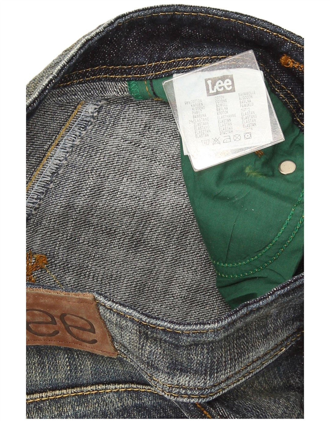 Lee ženske traperice Leola Bootcut W26 L33 tamnoplavi pamuk