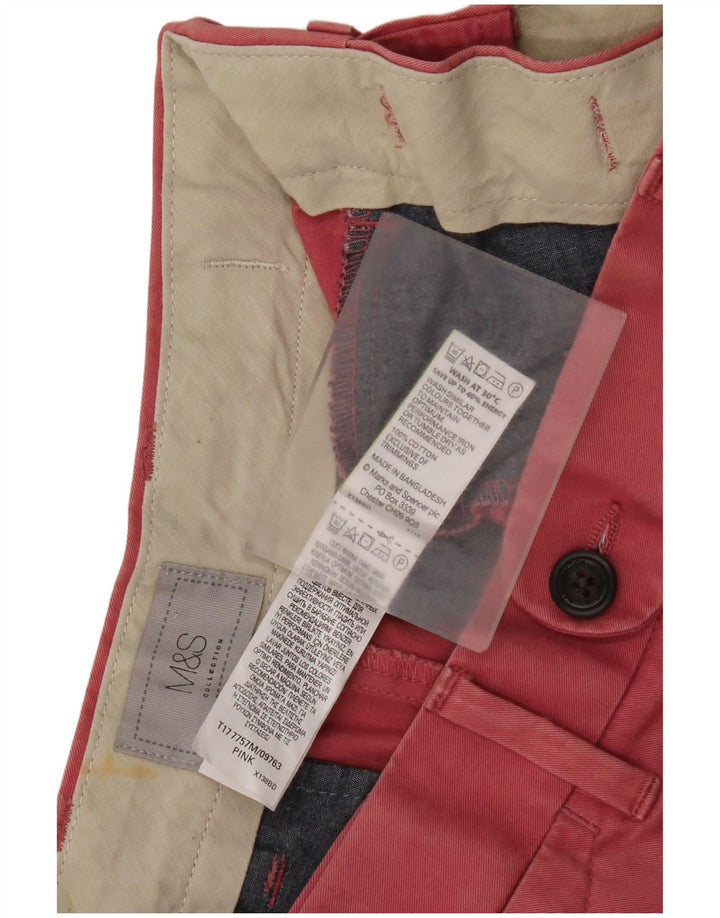 Marks & Spencer muške chino kratke hlače W32 Srednje crveni pamuk