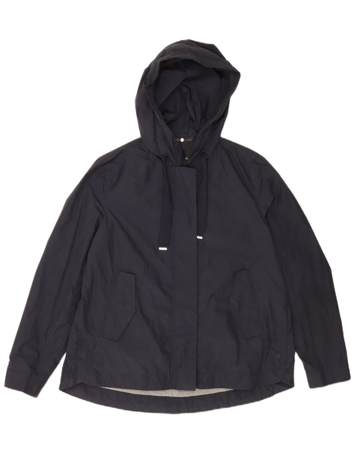 Ženska prevelika bomber jakna s kapuljačom Massimo Dutti UK 14 srednje tamnoplava