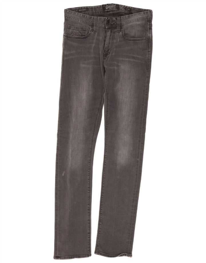 Superdry muške uske traperice W29 L32 sivi pamuk