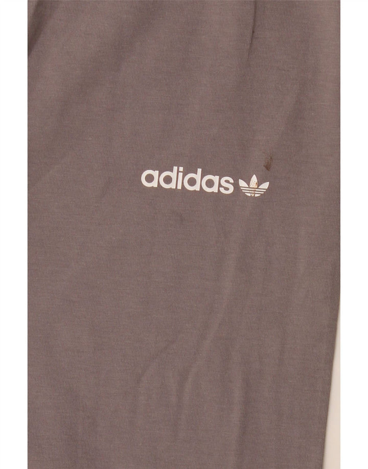 ADIDAS ženske grafičke tajice UK 12 srednje sive pamučne