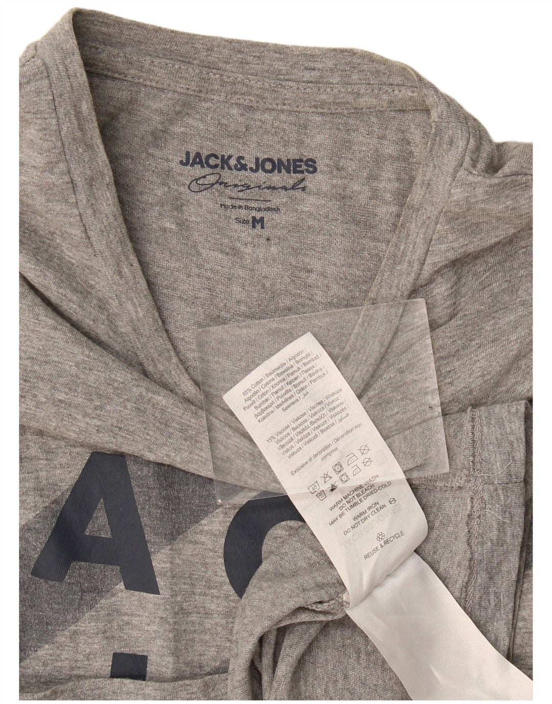 Jack & Jones muška majica kratkih rukava srednje sivi pamuk