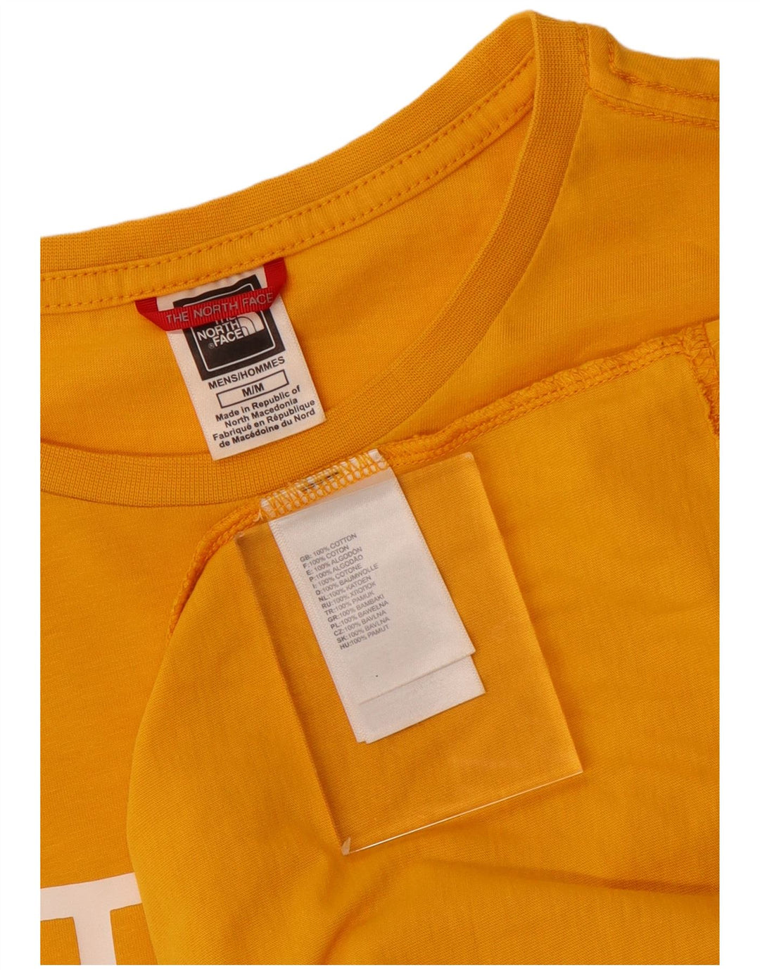 The North Face muška majica kratkih rukava s grafičkim motivima Srednje žuti pamuk