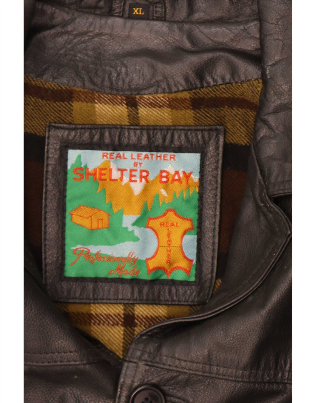 Shelter Bay muška kožna jakna UK 42 XL crna