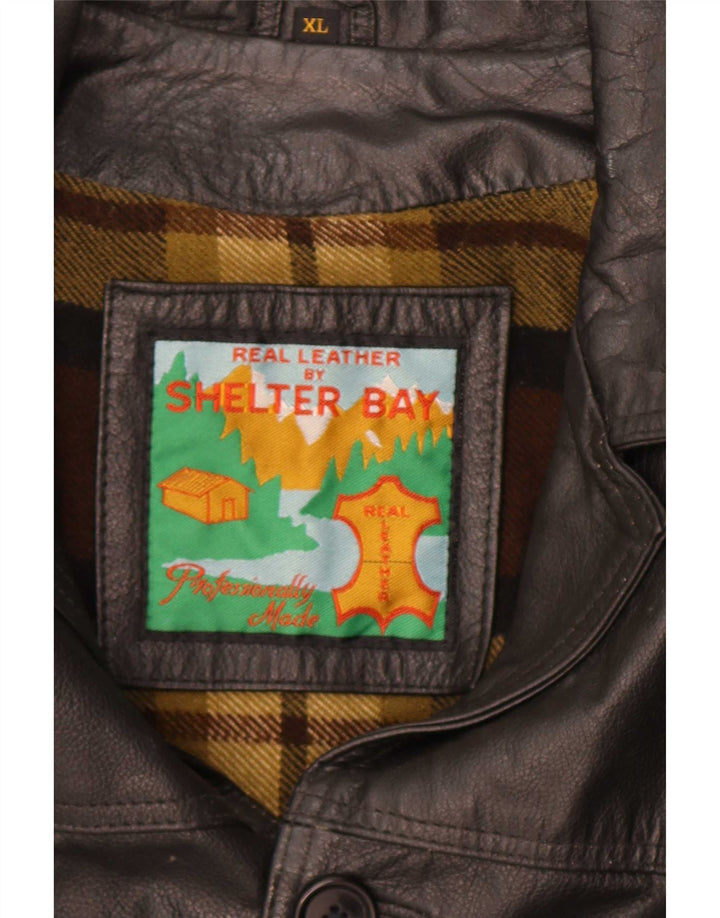 Shelter Bay muška kožna jakna UK 42 XL crna