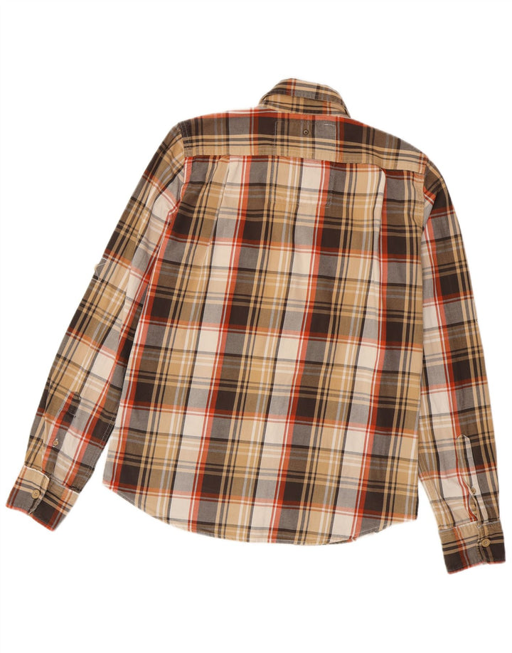 SUPERDRY Muška flanelska košulja, pamuk, veliki smeđi karirani
