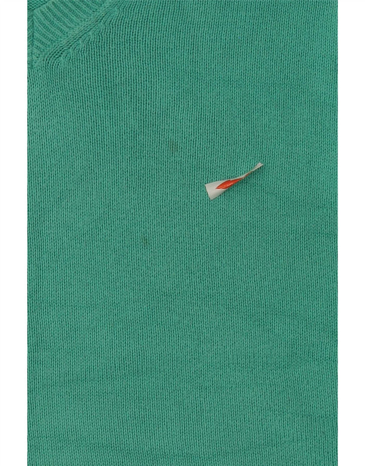 Vintage muški pulover s V-izrezom, veliki, zeleni