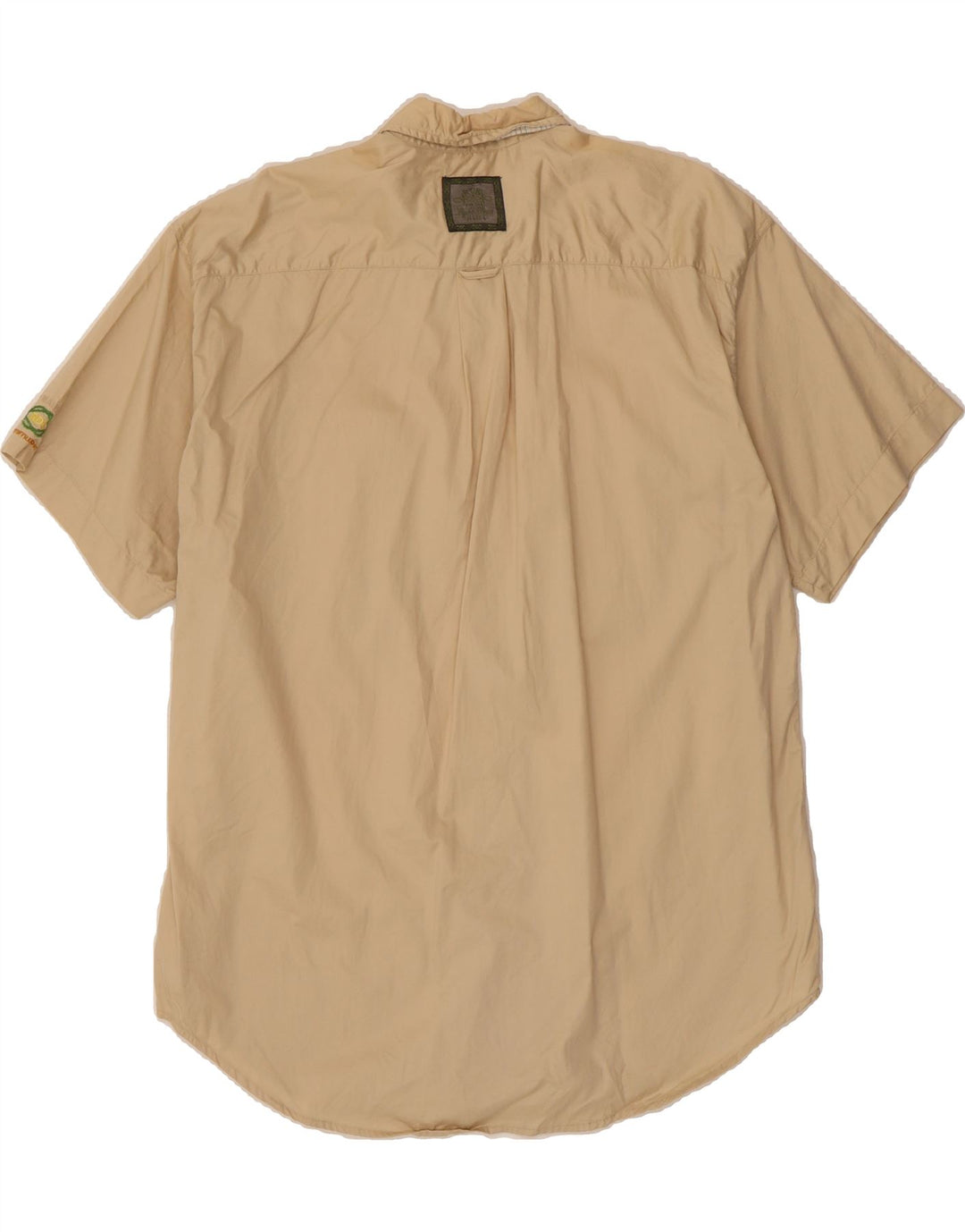 KAPPA Mens Short Sleeve Shirt Large Beige Cotton Vintage Kappa and Second-Hand Kappa from Messina Hembry 