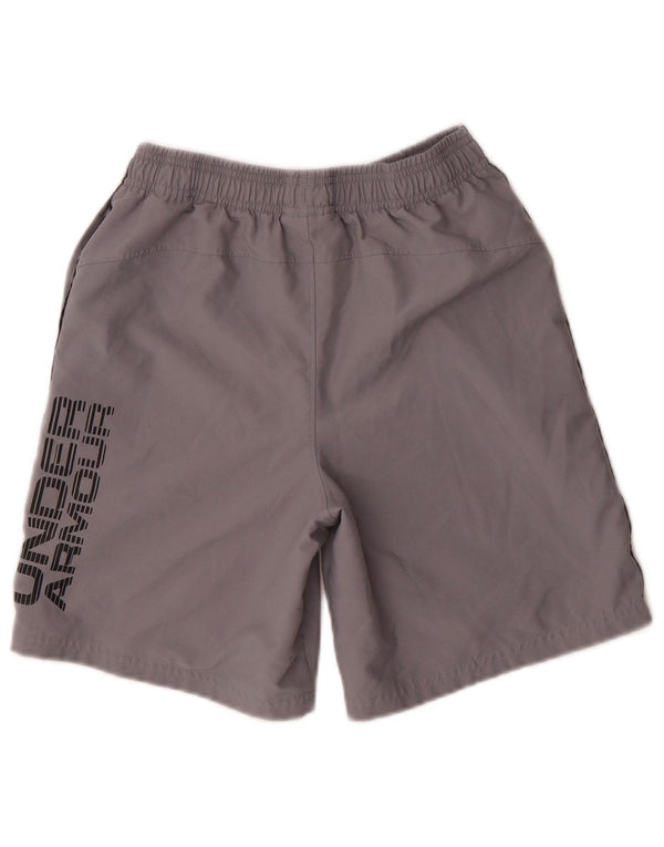 Under Armour Boys Heat Gear Graphic Sport Shorts 11-12 Years Large Grey