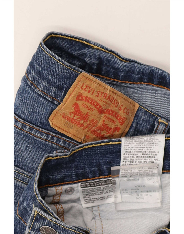 Levi's muške 504 ravne traperice W36 L30 plavi pamuk