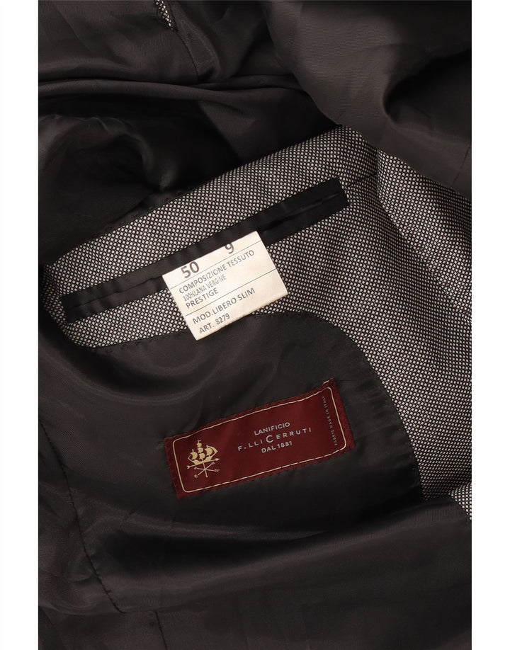 Cerruti 1881 muška uska jakna s 2 gumba IT 50 velika siva djevičanska vuna