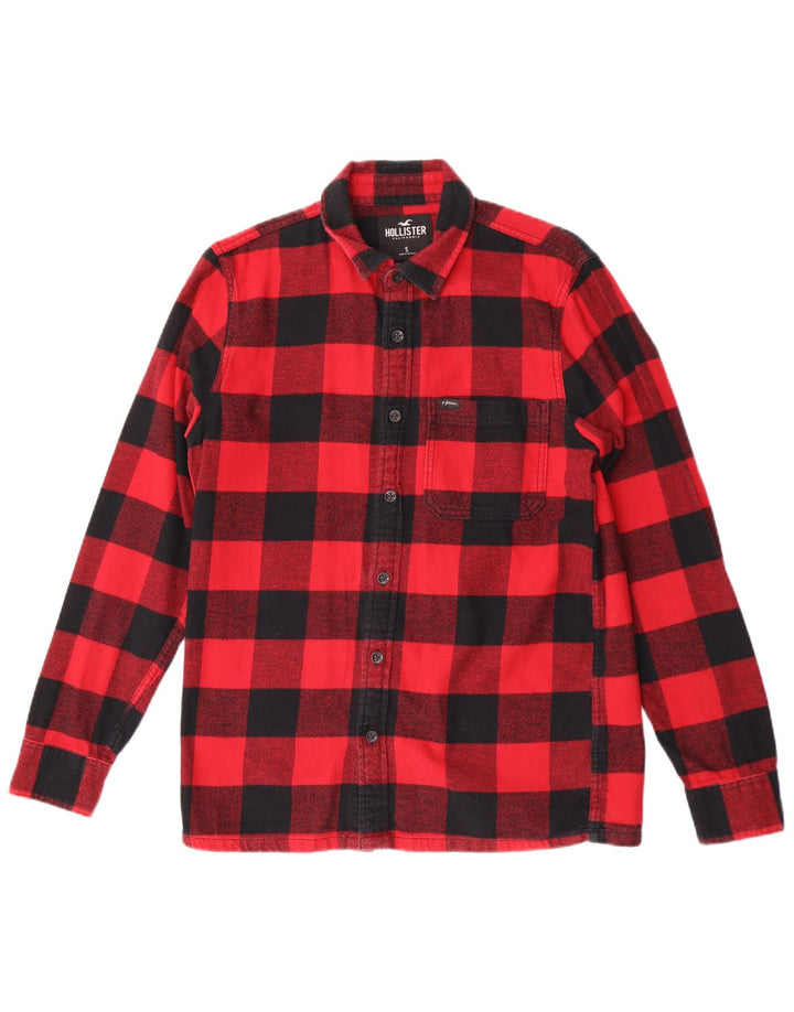 Hollister muška flanelska košulja, mali crveni karirani pamuk