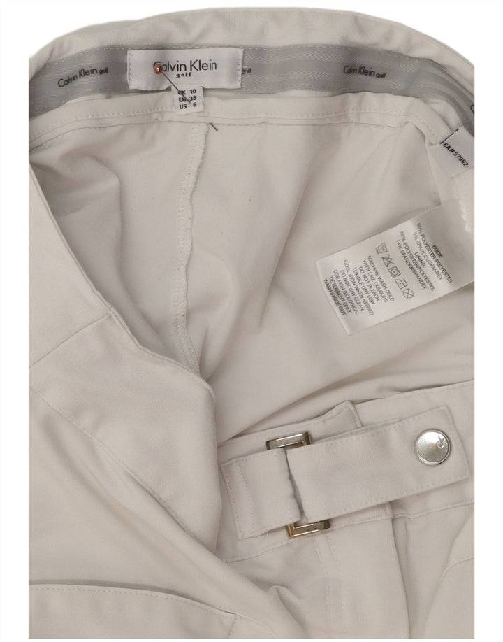Calvin Klein ženska mini suknja UK 10 mala W28 bijeli poliester