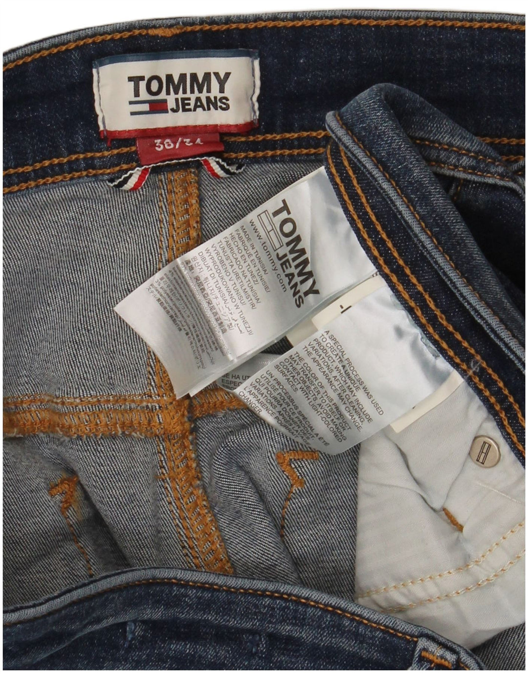 TOMMY HILFIGER Muške uske traperice Stanton W38 L34 Plavi pamuk