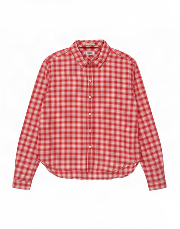 Tommy Hilfiger Ženska košulja UK 14 srednje crvene karirane pamuk